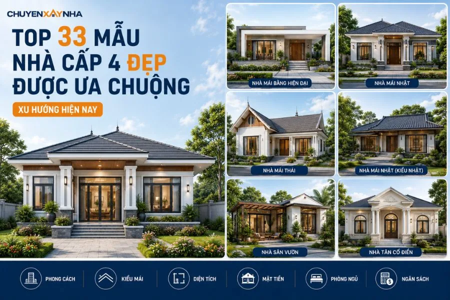 33+ mẫu nhà cấp 4 đẹp