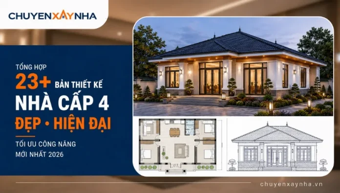 Tổng hợp 23+ bản thiết kế nhà cấp 4