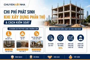 Chi phí phát sinh khi xây dựng phần thô và cách kiểm soát