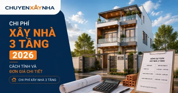 Chi phí xây nhà 3 tầng