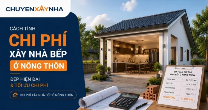 Cách tính chi phí xây nhà bếp ở nông thôn