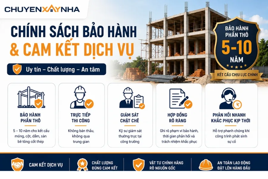 Chính sách bảo hành và cam kết dịch vụ