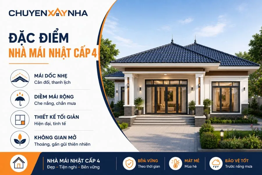 Đặc điểm của nhà mái Nhật cấp 4