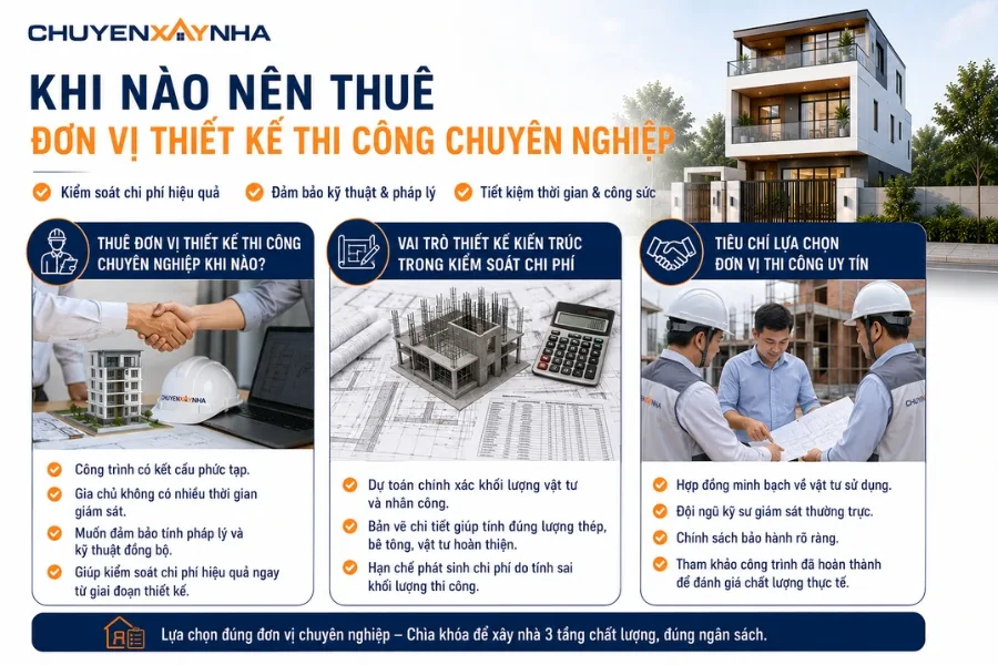 Khi nào nên thuê đơn vị thiết kế thi công chuyên nghiệp