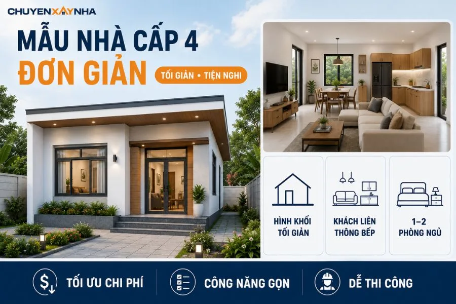 Mẫu nhà cấp 4 đơn giản