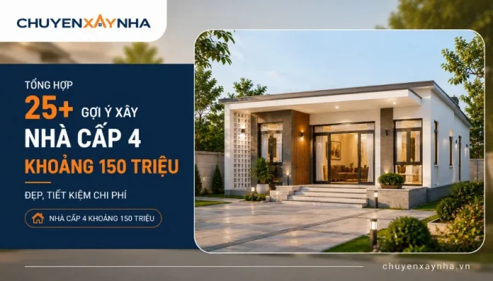 Xây nhà cấp 4 khoảng 150 triệu