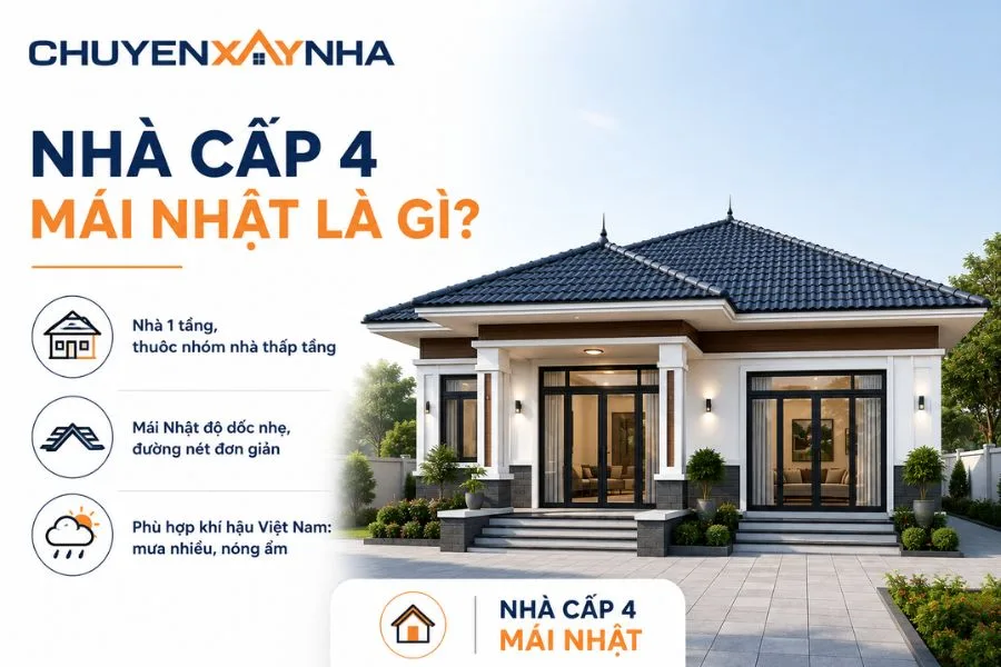 Nhà cấp 4 mái Nhật