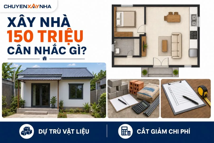 Các yếu tố cần cân nhắc khi xây nhà cấp 4 khoảng 150 triệu