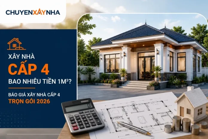 Báo giá xây nhà cấp 4 năm 2026