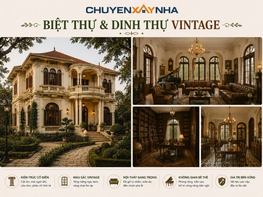 Mẫu biệt thự và dinh thự Vintage