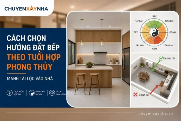 Hướng bếp theo tuổi được xác định dựa trên cung mệnh