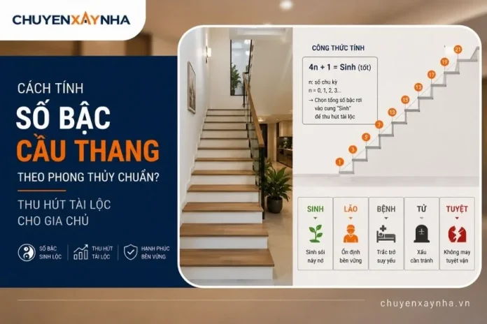 Cách tính số bậc cầu thang theo phong thủy