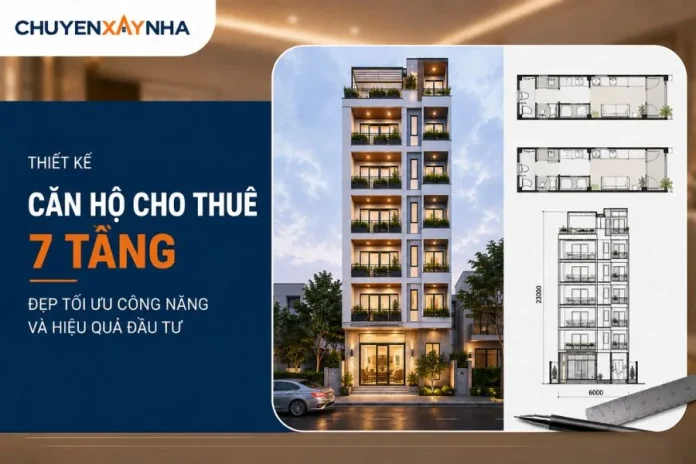 Thiết kế căn hộ cho thuê 7 tầng