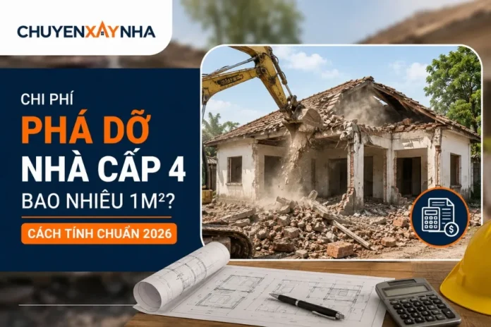 Chi phí phá dỡ nhà cấp 4