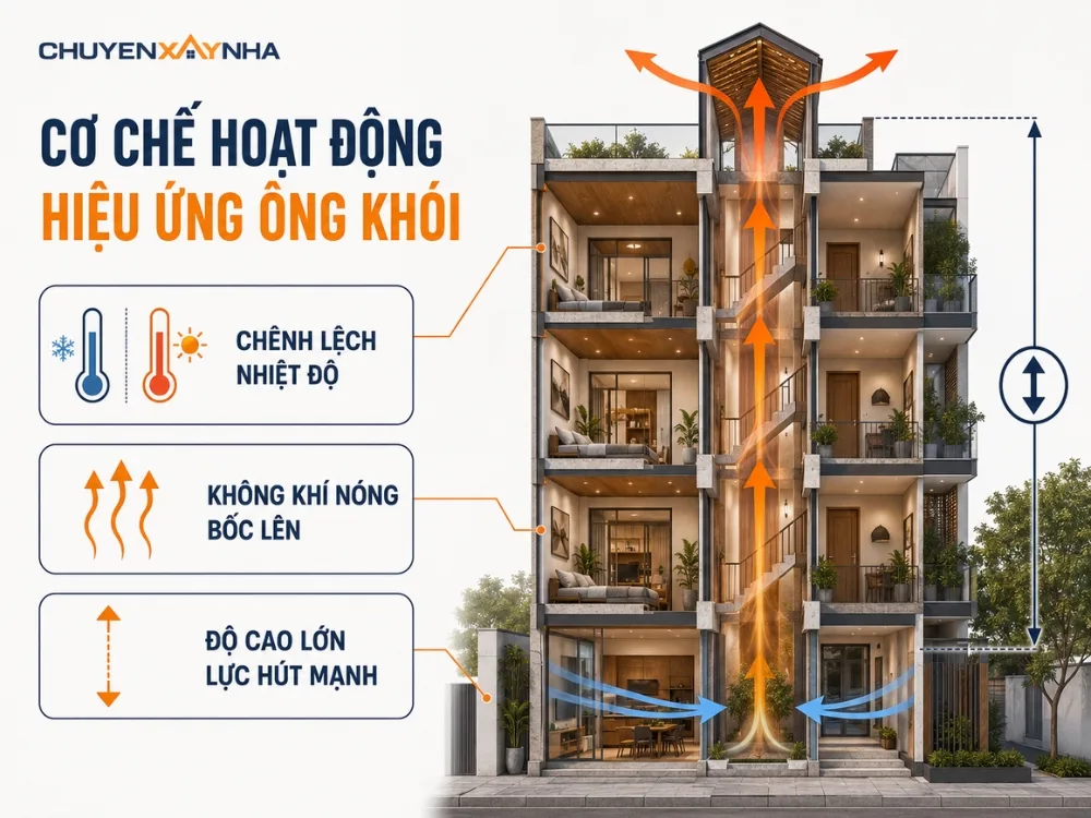 Cơ chế hoạt động của hiệu ứng ống khói