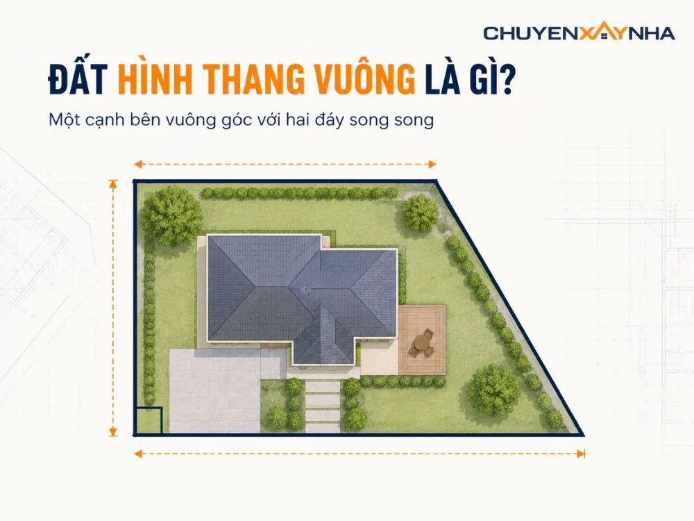 Đất hình thang vuông