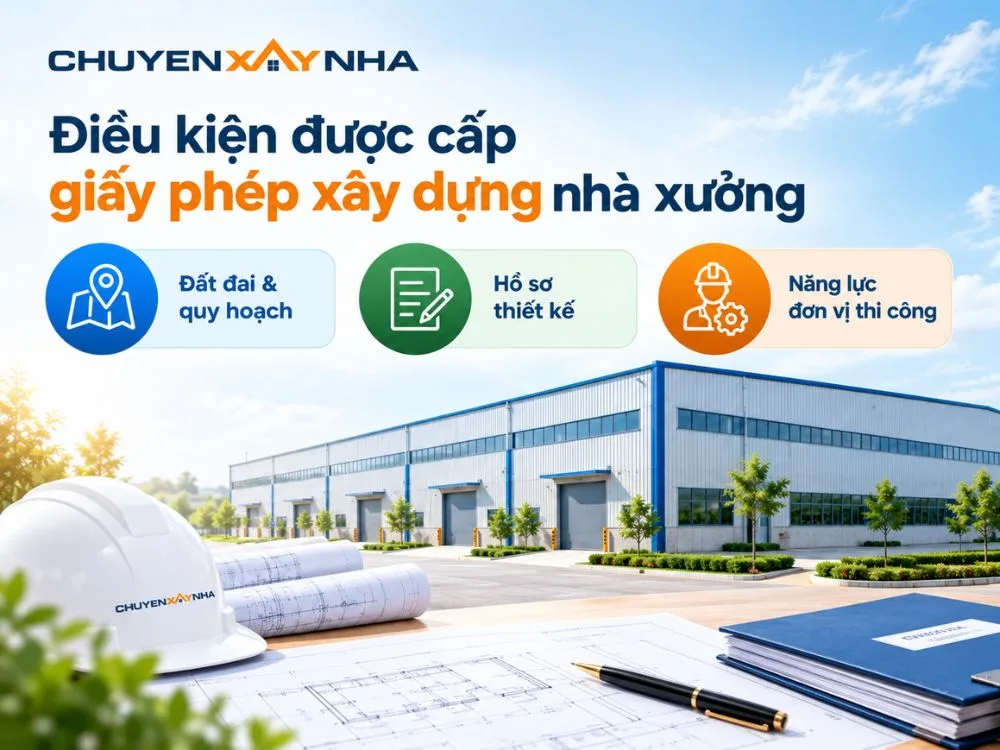 Điều kiện được cấp giấy phép xây dựng nhà xưởng