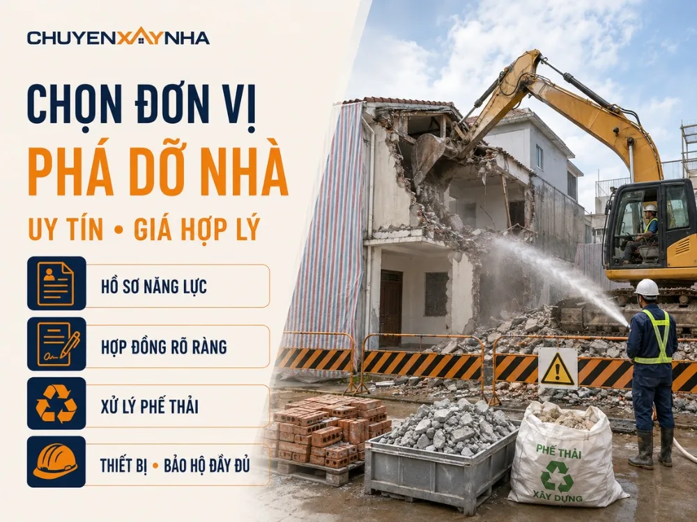 Kinh nghiệm chọn đơn vị phá dỡ nhà uy tín giá rẻ