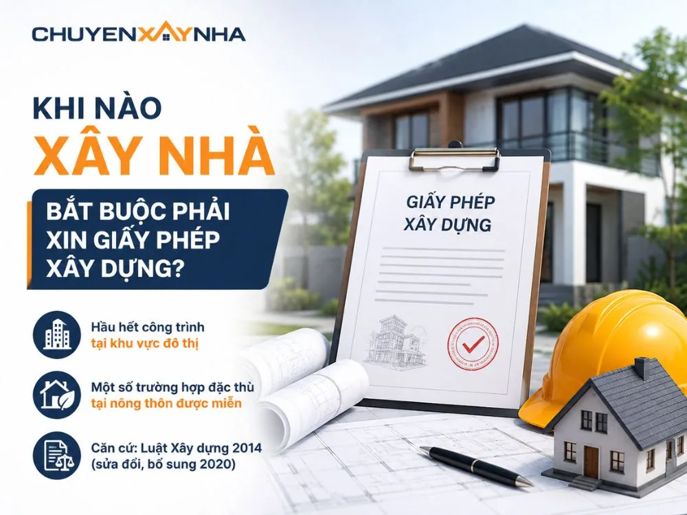 Xây nhà bắt buộc phải xin giấy phép xây dựng