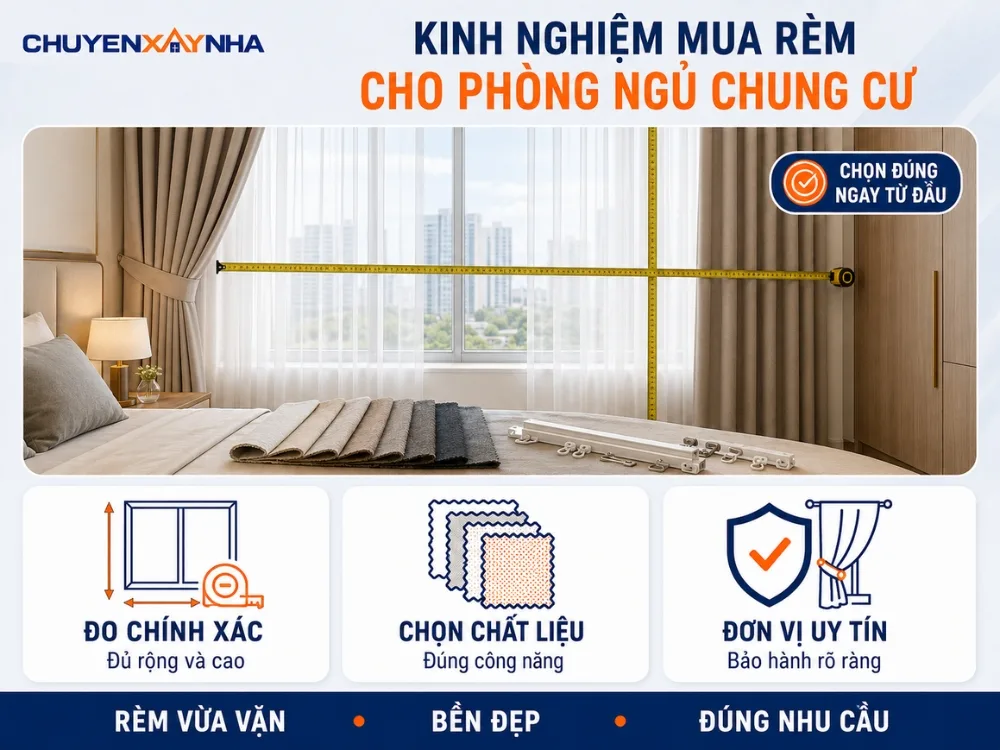 Kinh nghiệm mua rèm cửa sổ phòng ngủ chung cư