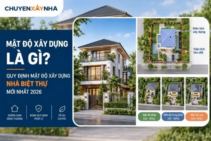 Mật độ xây dựng biệt thự