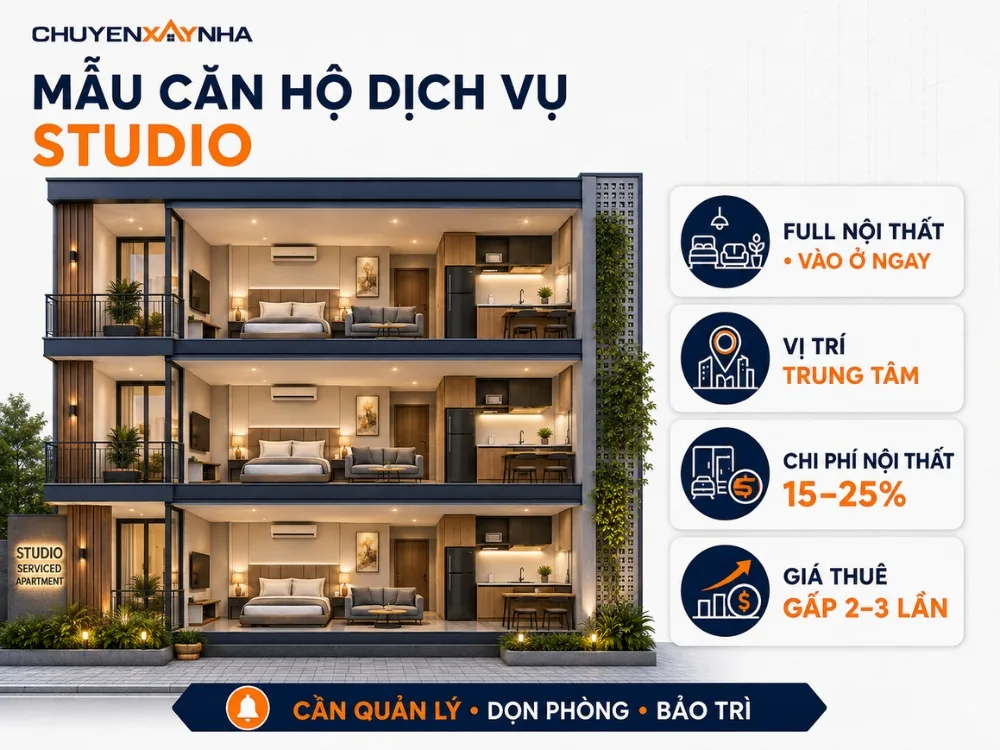 Mẫu căn hộ dịch vụ studio