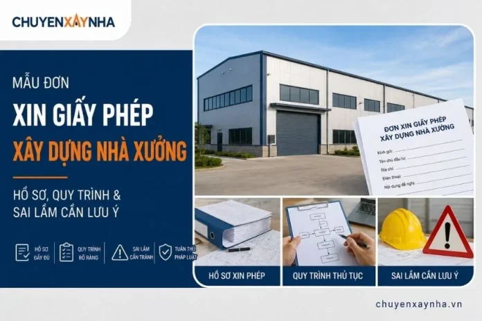 Đơn xin cấp phép xây dựng nhà xưởng