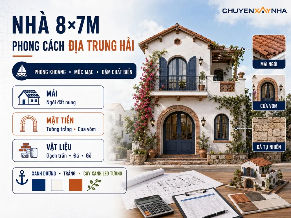 Mẫu nhà phong cách Địa Trung Hải