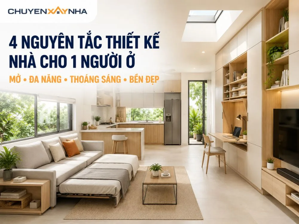 Nguyên tắc thiết kế nhà cho 1 người ở tối ưu công năng