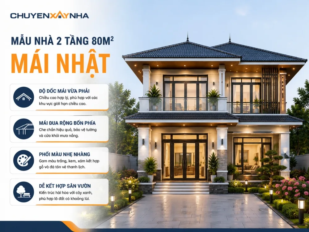 Mẫu nhà mái Nhật