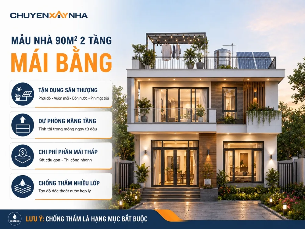 Mẫu nhà mái bằng