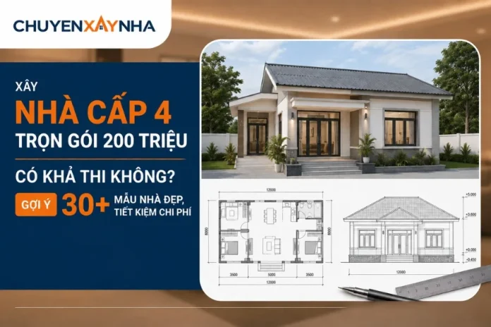 Nhà cấp 4 khoảng 200 triệu hoàn toàn khả thi