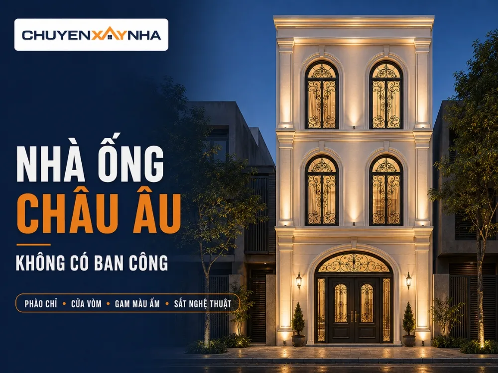 Mẫu nhà ống phong cách châu Âu