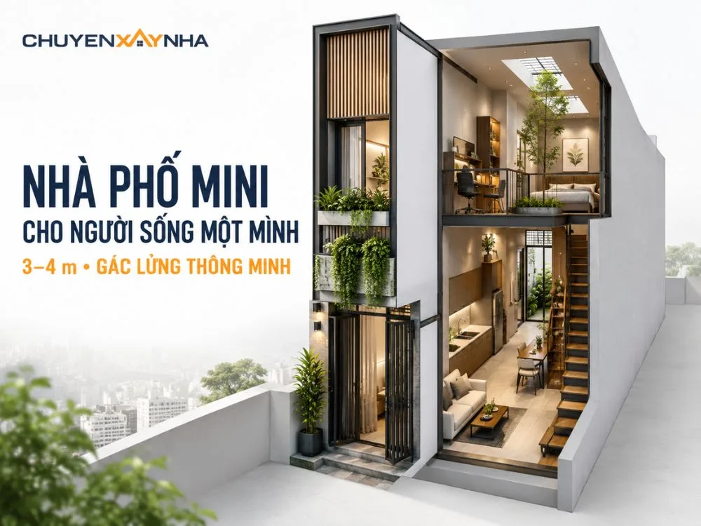 Mẫu nhà phố mini cho người sống một mình