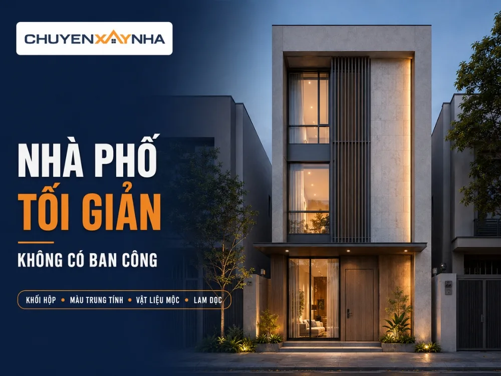 Mẫu nhà phố phong cách tối giản