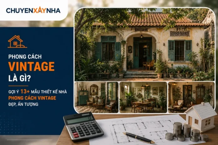 Mẫu thiết kế nhà phong cách Vintage