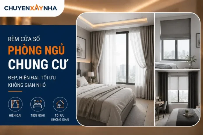 Mẫu rèm cửa sổ phòng ngủ chung cư