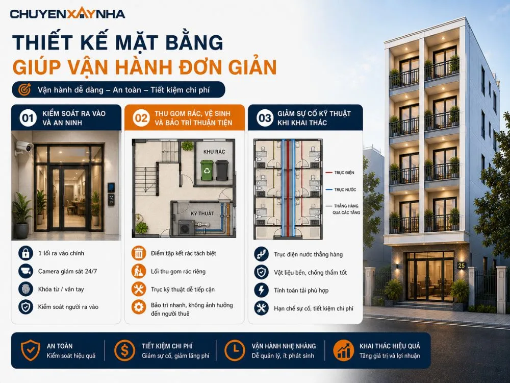 Thiết kế mặt bằng giúp vận hành đơn giản