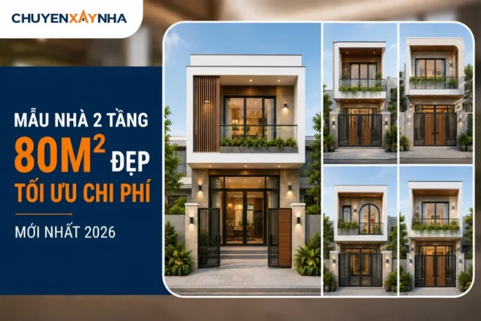 Mẫu nhà 2 tầng 80m2