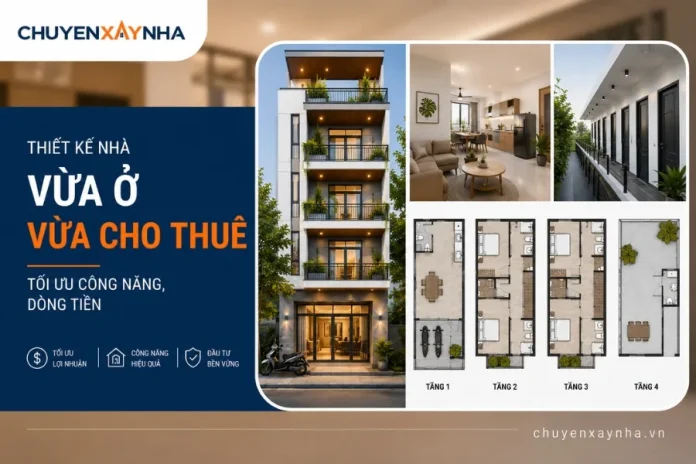 Thiết kế nhà vừa ở vừa cho thuê