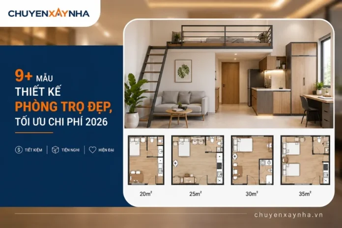 Mẫu thiết kế phòng trọ đẹp