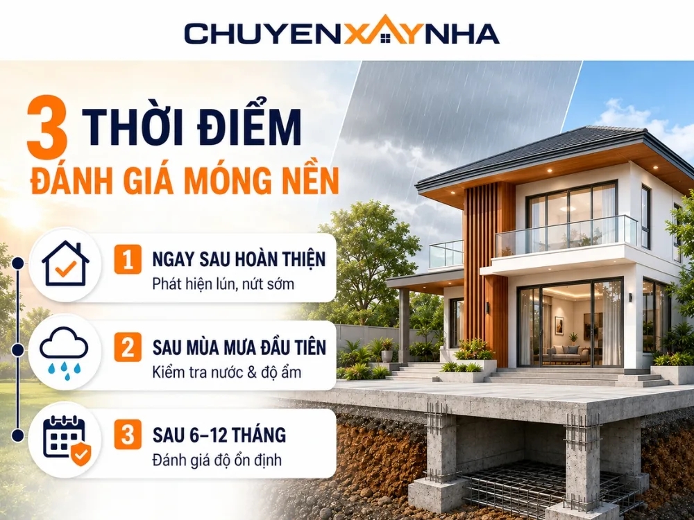 Thời điểm quan trọng để đánh giá chất lượng móng nền