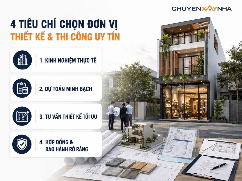 Đơn vị thiết kế và thi công nhà ống kết hợp kinh doanh uy tín