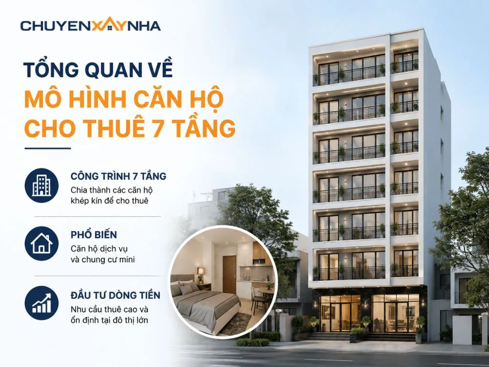 Tổng quan về mô hình căn hộ cho thuê 7 tầng