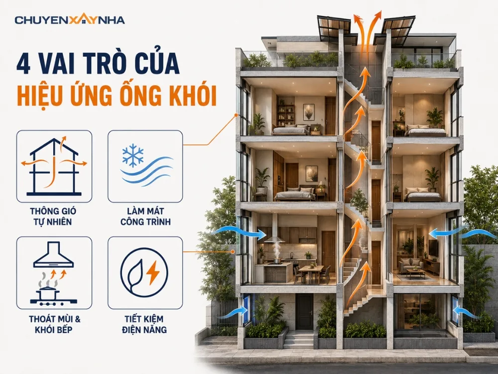 Vai trò của ống khói và hiệu ứng ống khói trong nhà ở