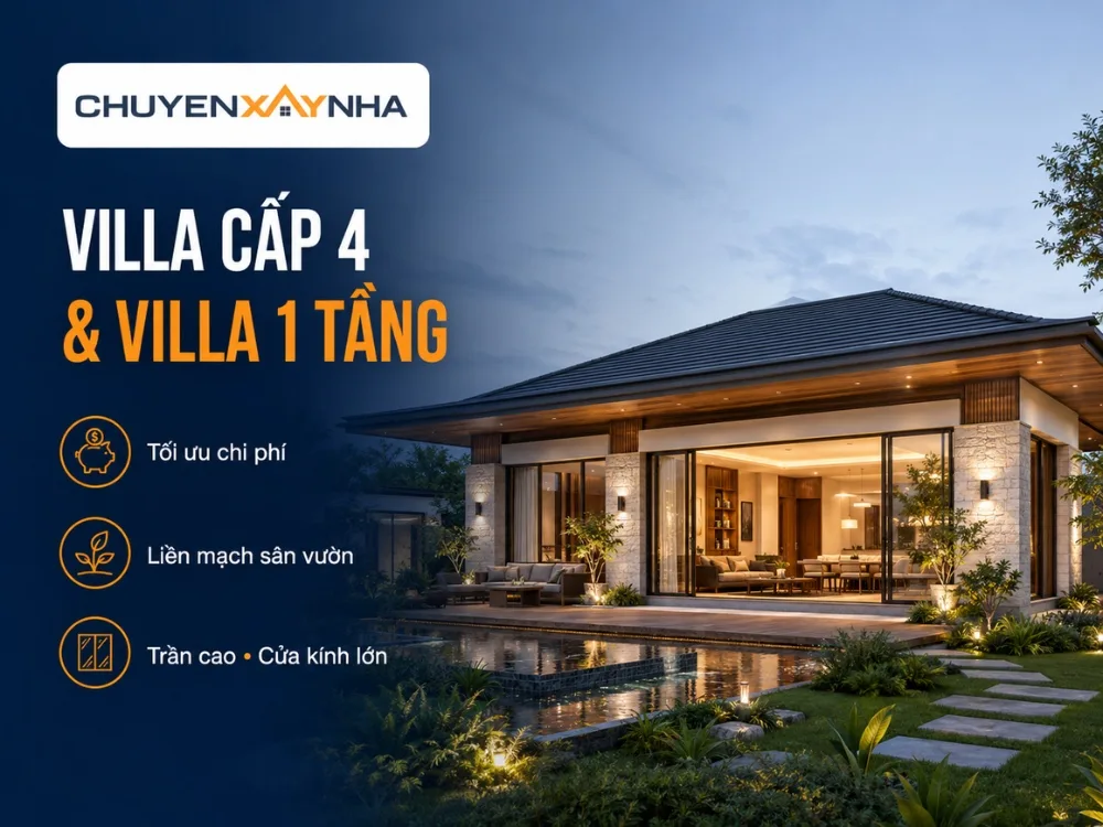 Villa cấp 4 và villa 1 tầng