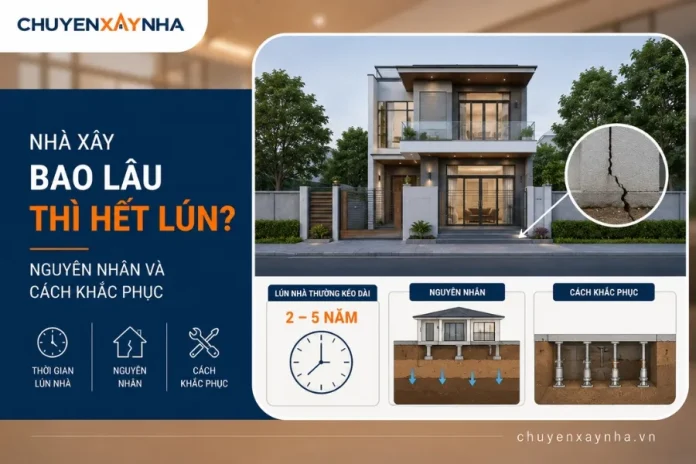 Nhà xây bao lâu thì hết lún phụ thuộc vào loại móng, địa chất