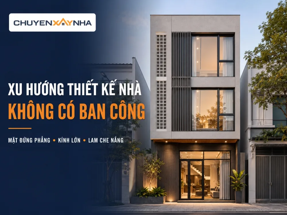 Xu hướng thiết kế nhà không có ban công hiện nay