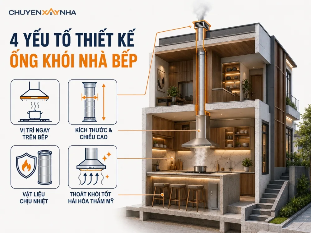 Các yếu tố cần xem xét khi thiết kế ống khói nhà bếp
