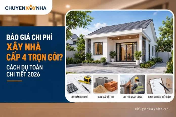 Báo giá chi phí xây nhà cấp 4 trọn gói